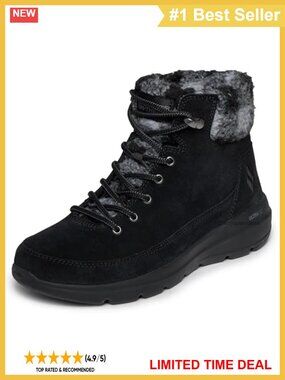 Skechers Glacial Ultra Timber Suede Ankle Boots Sherpa Lined
